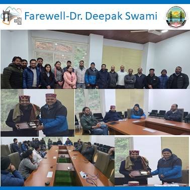 Farewell of Dr. Deepak Swami